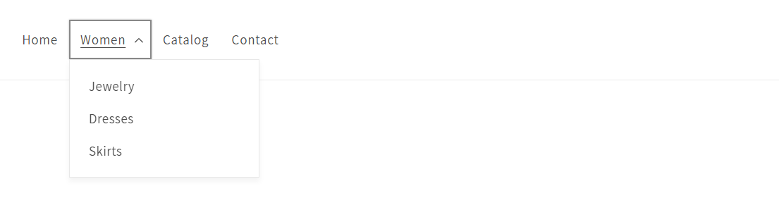 sub collections in shopify menu