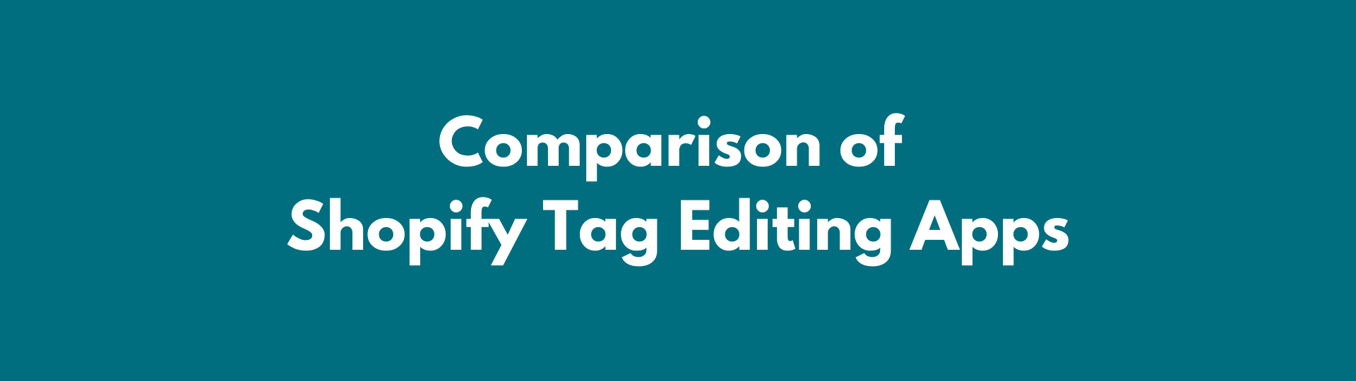 comparison of tag editing apps